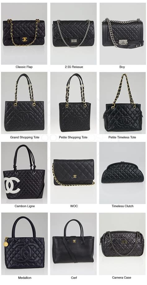 chanel bag with name|list of chanel handbag styles.